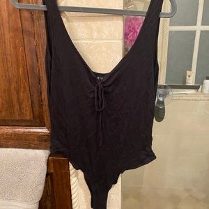 Black tank top bodysuit